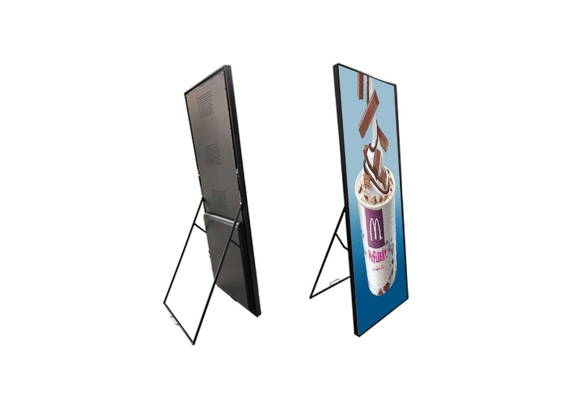 P1.86 Floor Standing Poster Displays Smart Advertising SMD1515 LED Screen Poster